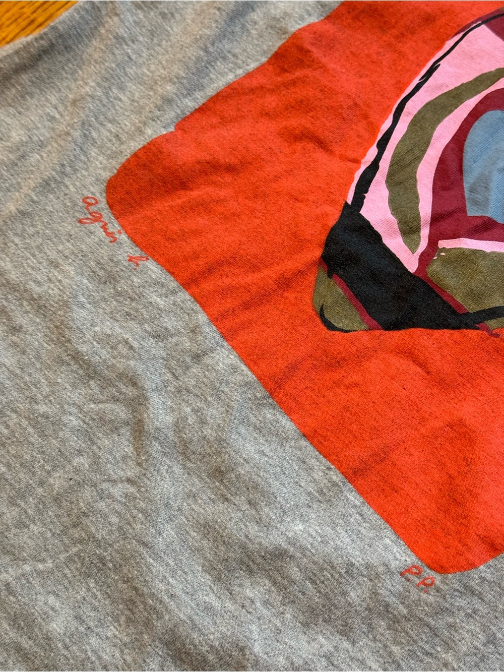 agnes b. p.p abstract heart print tshirt perfect condition rare - Picture 2 of 8